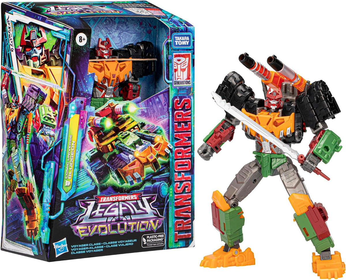 Transformers Toys Legacy Evolution Voyager Class Comic Universe Bludgeon Toy, 7-inch, Action Figure for Boys and Girls Ages 8 and Up
