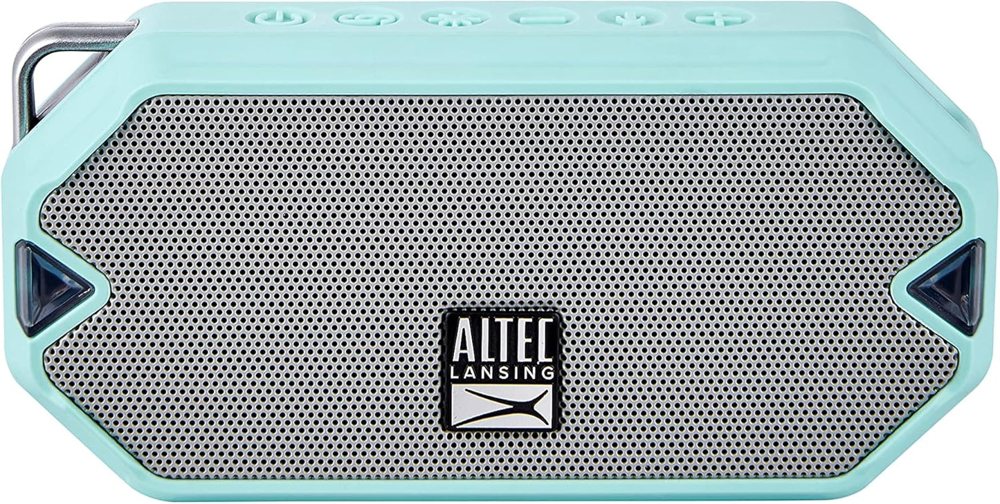 Altec Lansing - HydraMini Draadlose Bluetooth-luidspreker, IP67 Waterdigte USB C Herlaaibare Battery met 6 Uur Speeltyd, Kompak, Skokbestand, Sneeubestand, Allesbestand (Mintgroen)