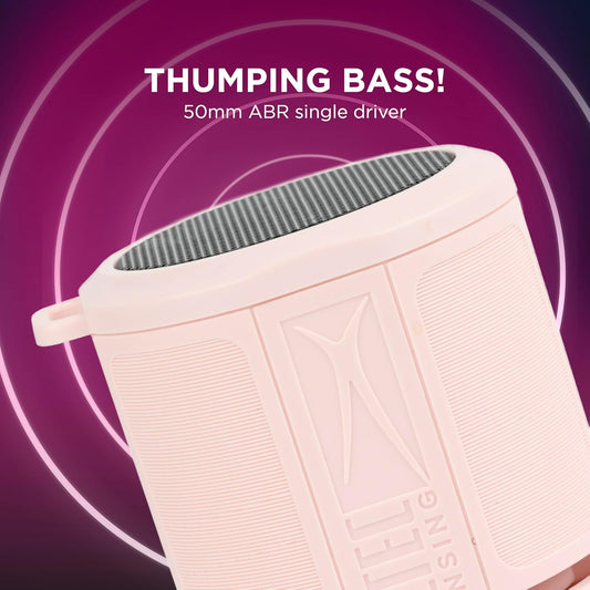 Altec Lansing HydraMicro - Waterdigte Bluetooth-luidspreker, Liggewig en Draagbare Luidspreker vir Reis en Buiteluggebruik, Petal Pink