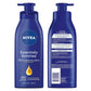 NIVEA Skin Care Set, Essentially Enriched Body Lotion Pack (2 x 16.9 Fl Oz) + Moisture Lip Care Lip Balm Set (4 x 0.17 Oz), Dermatologically Tested for Skin Compatibility