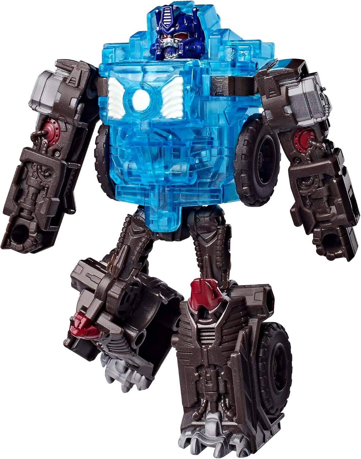 Transformers CYBERWORLD Optimus Primal Cyber Changers Energon Surge 4-Inch Action Figure Quick Change to Truck Mode Robot Toys (Kids 6+)