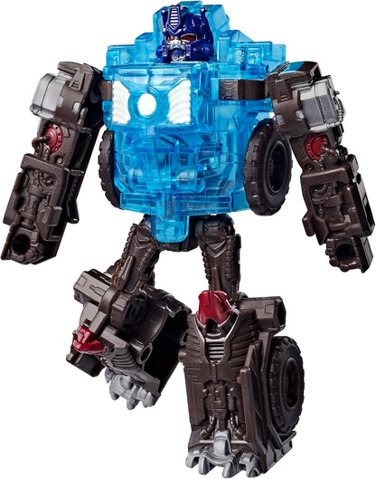 Transformers CYBERWORLD Optimus Primal Cyber Changers Energon Surge 4-Inch Action Figure Quick Change to Truck Mode Robot Toys (Kids 6+)
