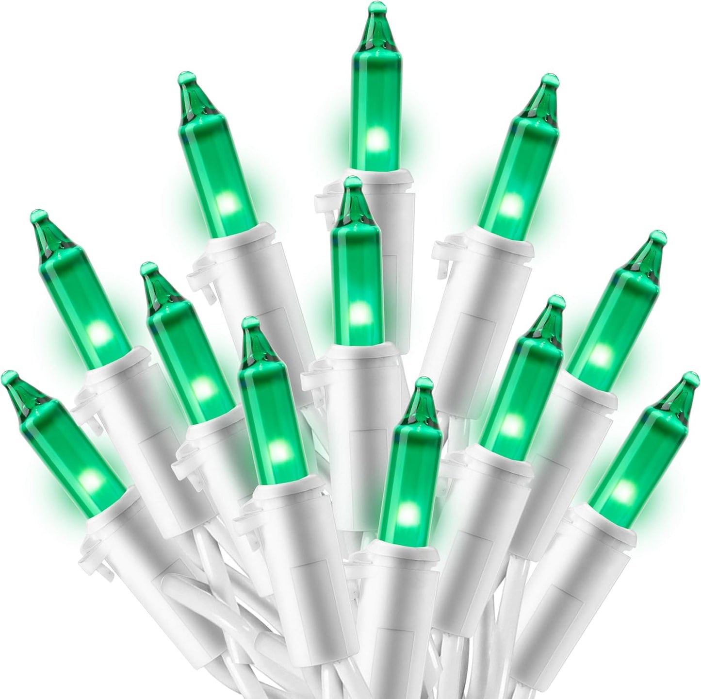 Kersfees Snoerliggies Binnenshuis 100ST Mini Groen Liggie 6.5M Beligtingsdekor - Wit Draad