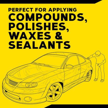 Meguiar's 4" Skuim Aanwenders Ultra-Sagte Handaanwenders m/ 'n Digtesel Skuim - 4 Pak