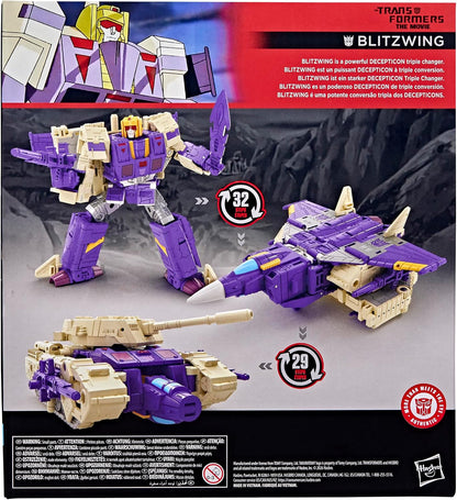 Transformers Studio Series The The Movie Blitzwing, Collectible 3-in-1 Converting 7-inch Leader Class Action Figure, 8+
