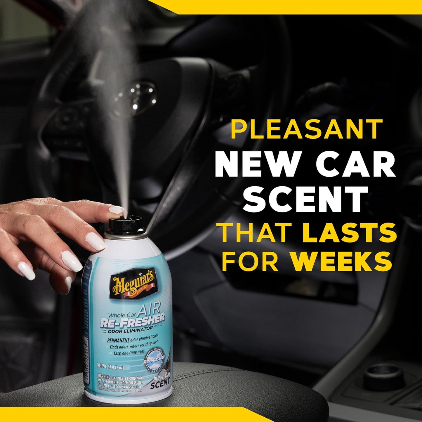 Meguiar's Heelmotor Lugverfrisser Reukverwyderaarsproei – Nuwe Motorgeur (57g)