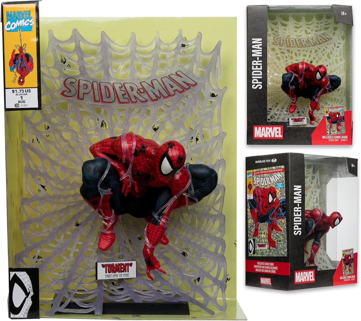 McFarlane Toys - Marvel Spider-Man Scale Collectible with Scene (Spider-Man )