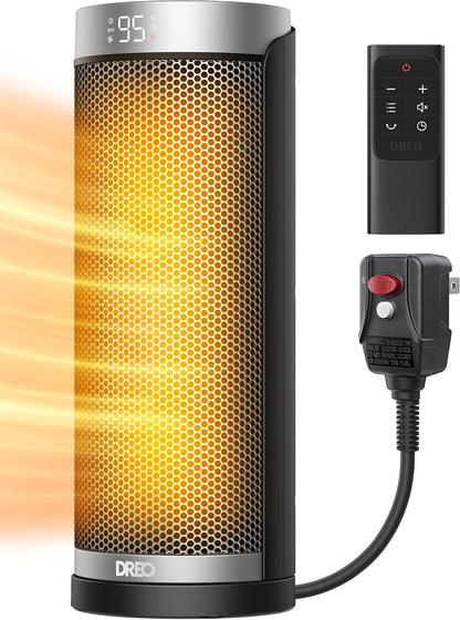 Ruimteverwarmer Binne, 70°Ossillerend, 5 Modusse, Afstandbeheer vir Huis Slaapkamer, 12H Aanskakeltydhouer, met ALCI Veiligheidsproppie
