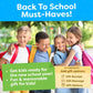 School Sign Board w/ Liquid Chalk Markers - 14x11” Double-Sided & Reusable - My First and Last Day - Back to School Supplies Board