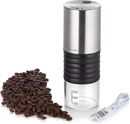 Mixpresso Elektriese Koffiemeul Met USB En Met Maklike Aan/Af-Knoppie, Koffieboontjiemeul & Speserymeul Vir Kruie, Neute & Graankorrels, Speserymeul.