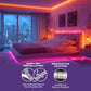Monster Smart RGB+IC LED Strip Lights 50ft – Sound Reactive Strip Lights for Bedroom, App & Voice Control, RGB Light Strip for Room, Alexa Google Home, Razer Chroma Sync - 270 RGB+IC LED Lights