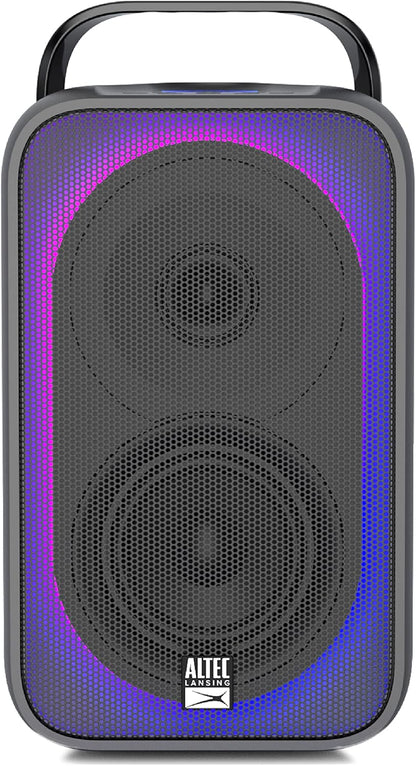 Altec Lansing Shockwave Koordlose Luidspreker 60W Bluetooth-luidspreker met 'n Langdurige 6 Uur Battery, Multi LED Partymodusse, Veelvuldige Basversterkingsmodusse, Partytjie Sinkronisering