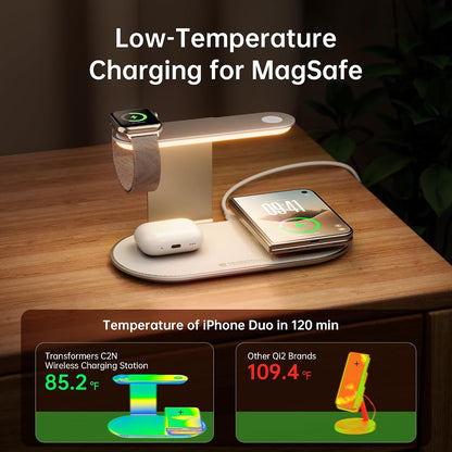 3 in 1 Charging Station with 3-Level Adjustable Lighting