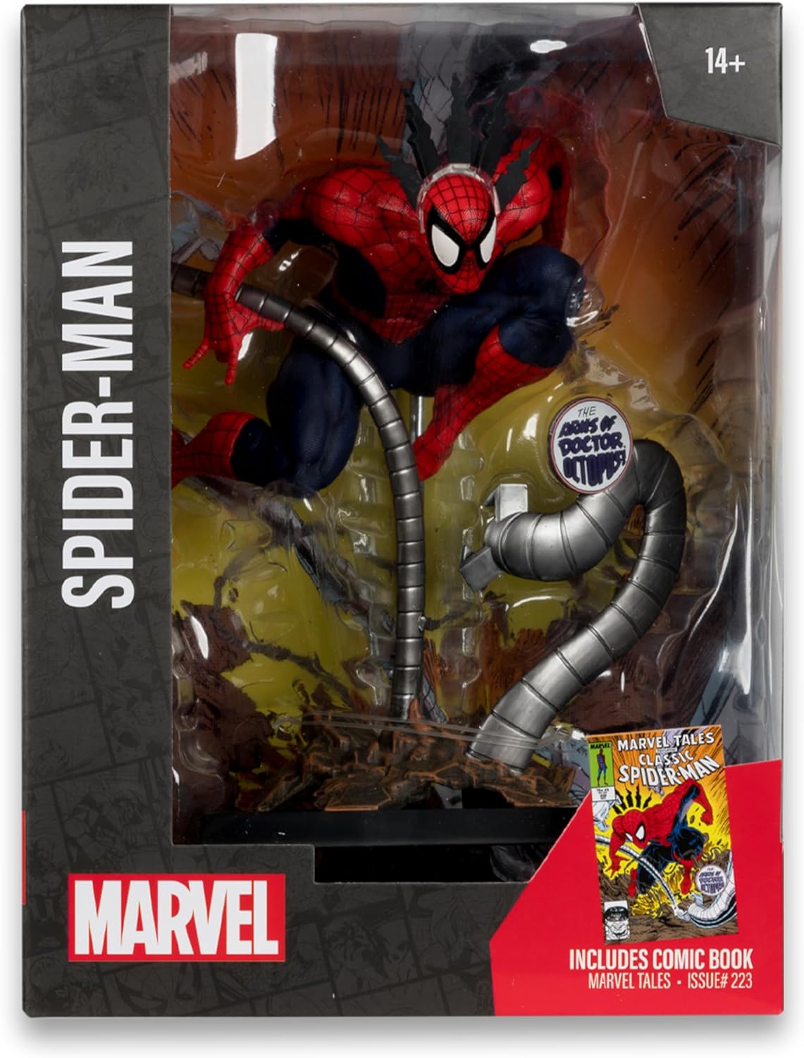McFarlane Toys- Marvel Spider-Man Scale Collectible with Scene & Comic (Marvel Tales)