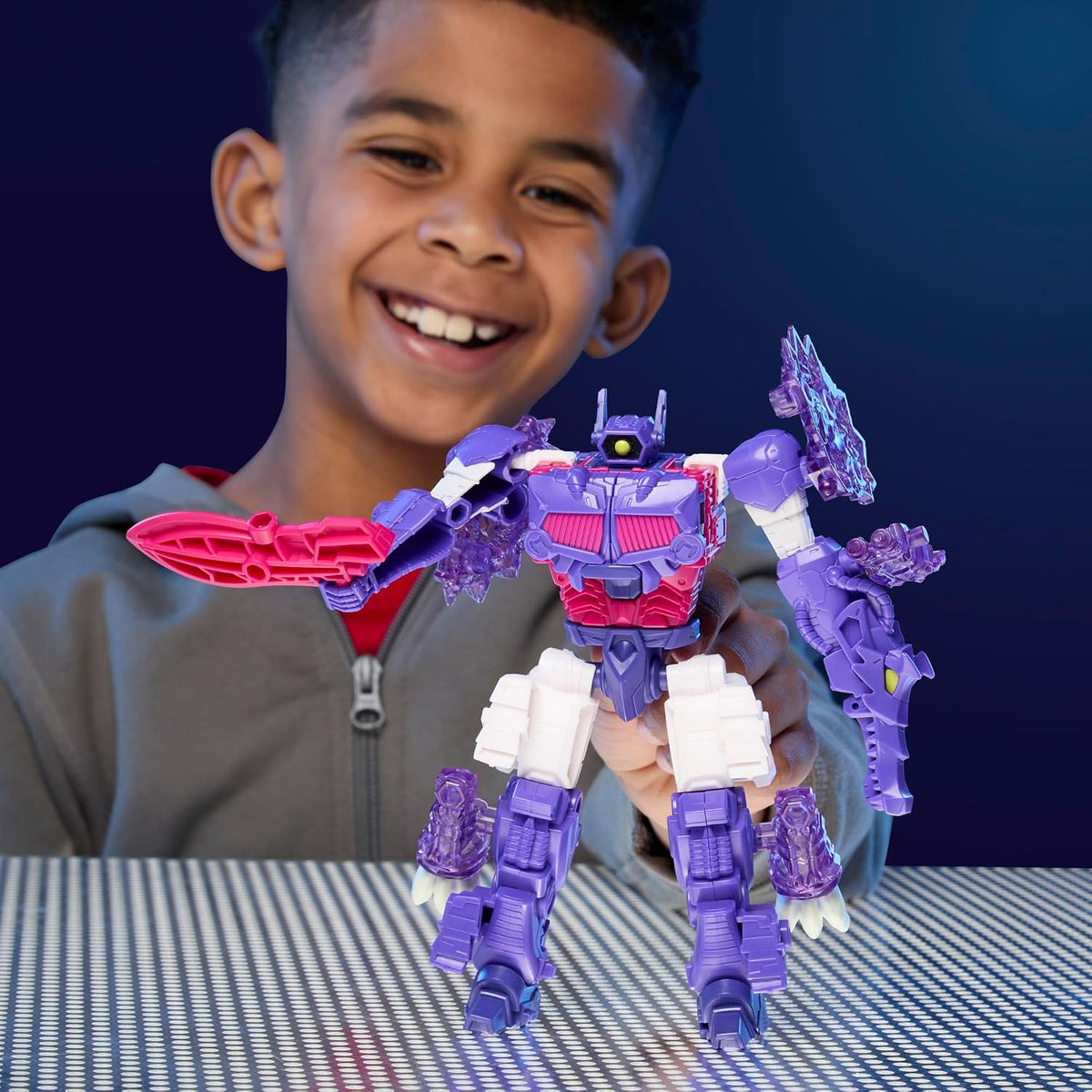 Transformers CYBERWORLD Shockwave Ultimate Cyber Changers Energon Surge Action Figure | Quick Change to Dino Mode | Robot Toys for Kids 6+