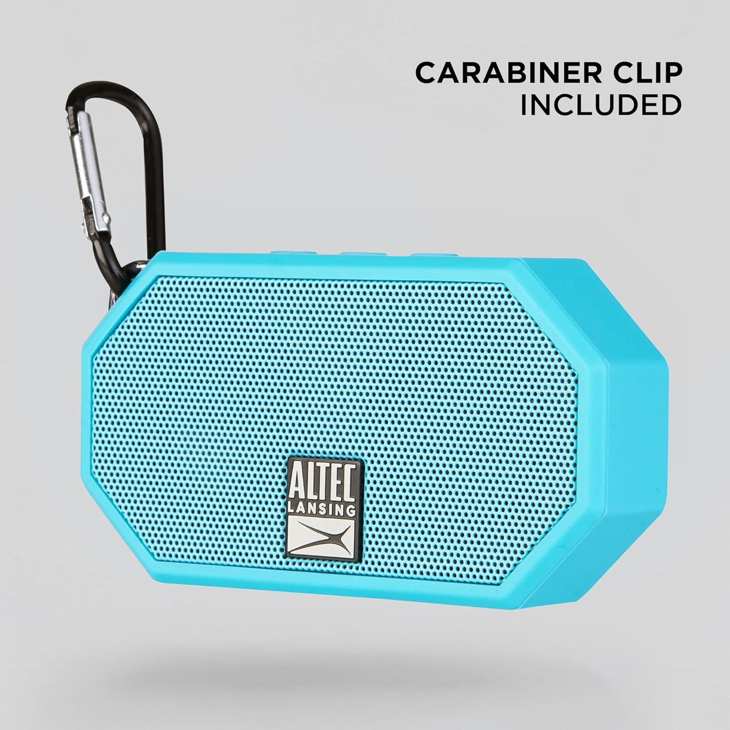 Altec Lansing Mini H2O – Waterdigte Bluetooth-luidspreker, IP67-gesertifiseer en dryf in water, kompakte en draagbare luidspreker vir stap, kamp, swembad en strand, Aqua