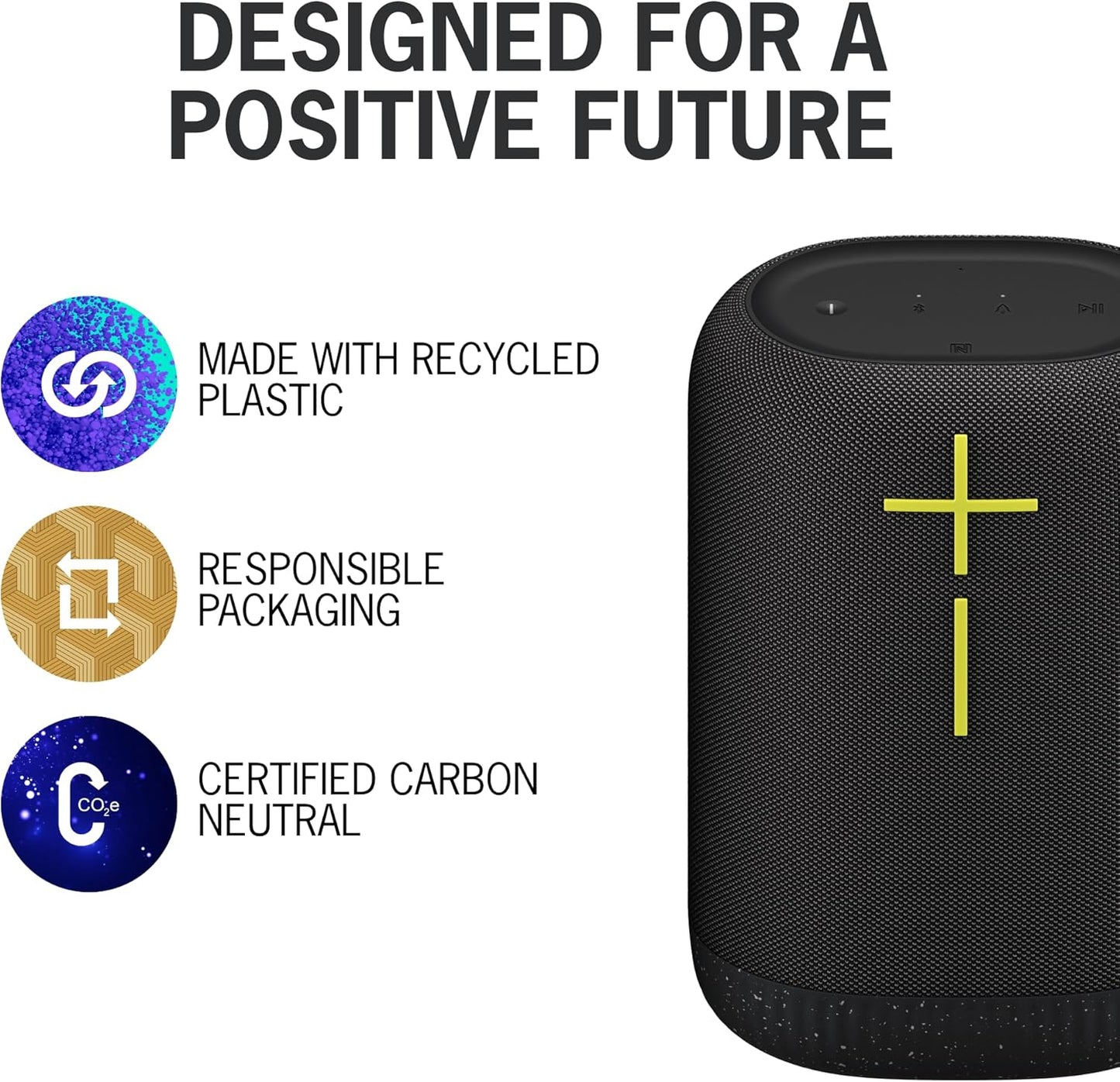 Ultimate Ears EPICBOOM, Portable Waterproof Bluetooth Speaker, Big Bass, 360-Degree Sound, Wireless Speakers, IP67, 17Hr Battery, USB C - Charcoal Black