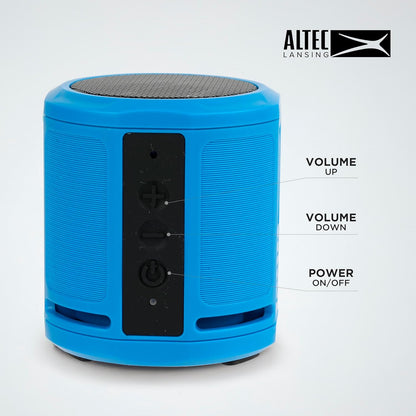 Altec Lansing HydraMicro - Waterdigte Bluetooth-luidspreker, Liggewig en Draagbare Luidspreker vir Reis en Buiteluggebruik, Royal Blue