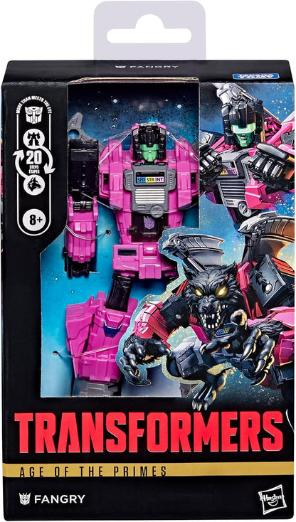 Transformers Age of the Primes Fangry, Deluxe Class 5.25-inch Converting Action Figure, Robot Toys (Ages 8+)
