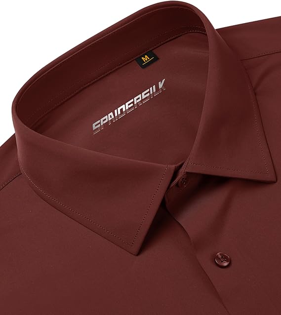 Mans Langmou Slim Fit, Spiervas, Kreukelvry, Knoop-af Rekbaar
