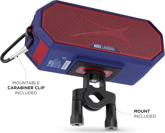 Altec Lansing - Draagbare Bluetooth-luidspreker HYDRABLAST 2.0, Waterdig IP67, 20W Uitsetkrag, Magnetiese Bluetooth-luidspreker (New York Giants)