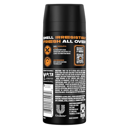 AXE Body Spray Deodorant Dark Temptation for Long Lasting Odor Protection Deodorant for Men Formulated Without Aluminum - 4.0 oz (Pack of 2)