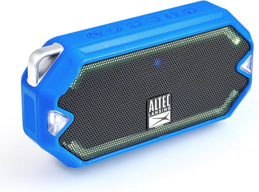 Altec Lansing - HydraMini Draadlose Bluetooth-luidspreker, IP67 Waterdigte USB C Herlaaibare Battery met 6 Uur Speeltyd, Kompak, Skokbestand, Sneeubestand, Allesbestand (Koningsblou)