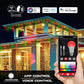 Monster Smart Permanent Outdoor Lights, 200ft, 144 LED Eaves Lights, RGB+IC+WW, Weather & Water Resistant, App & Voice Control, Compatible with Alexa & Google, Halloween, Christmas, Year-Round