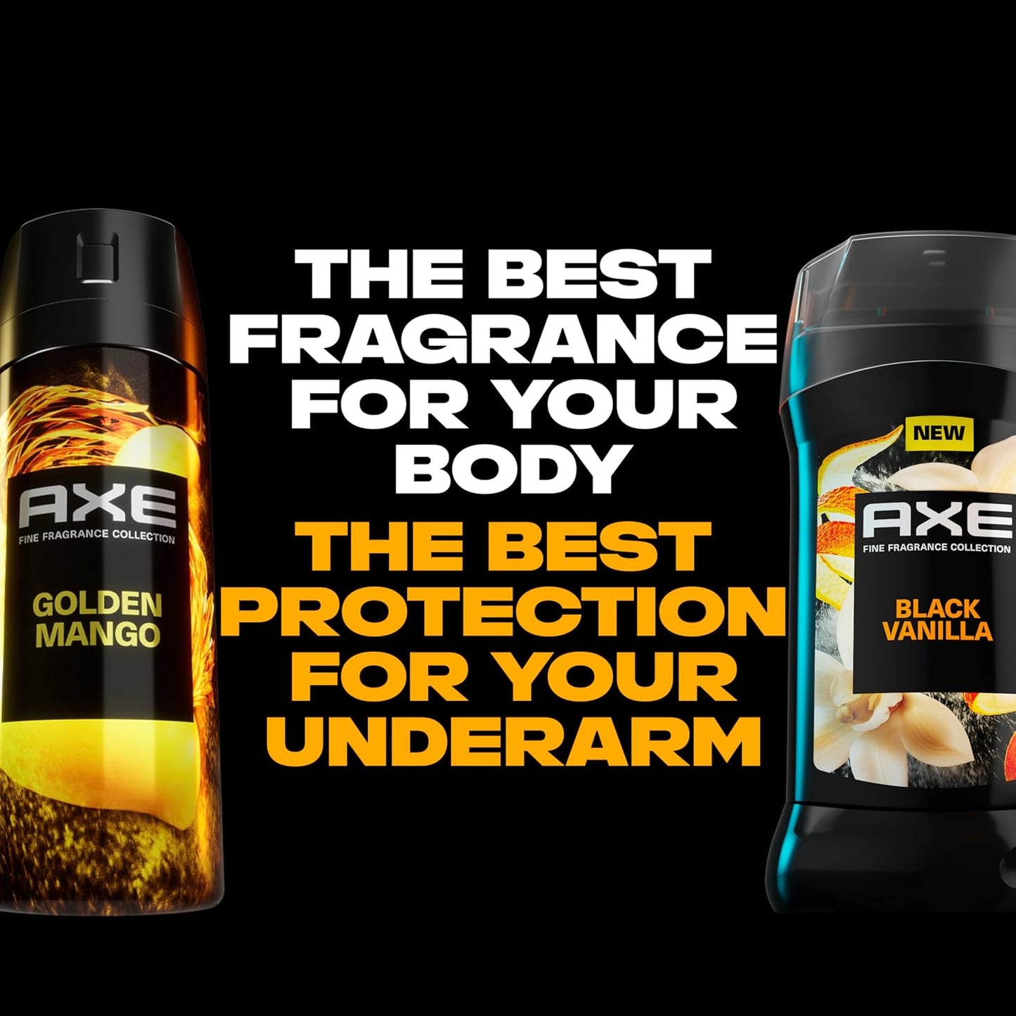 AXE Fine Fragrance Collection Premium Deodorant Body Spray for Men - Golden Mango 72H Odor Protection - 4 oz (Pack of 2)