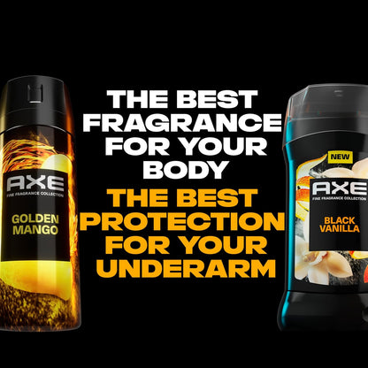 AXE Fine Fragrance Collection Premium Deodorant Body Spray for Men - Golden Mango 72H Odor Protection - 4 oz (Pack of 2)