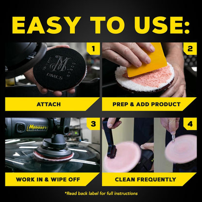 Meguiar's DA 6” Mikrovesel Sny Skyfblokke Versoenbaar met 'n DA Poleerder vir Kar Detailering (2 Pak)