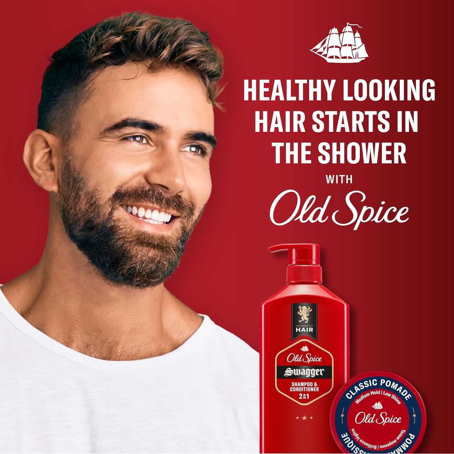 Old Spice Men's 2-in-1 Shampoo and Conditioner - Swagger, Cedarwood Lime Scent 21.9 Fl Oz/ea (2PK)