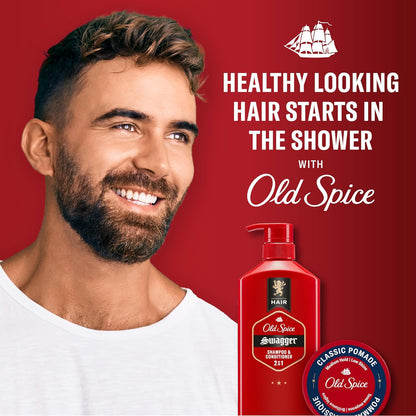 Old Spice Men's 2-in-1 Shampoo and Conditioner - Swagger, Cedarwood Lime Scent 21.9 Fl Oz/ea (2PK)