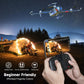 Drones w/ Camera 4K Brushless Motor for Beginners, FPV Foldable RC Quadcopter w/ Propeller Guards - 130° Lens, WiFi, Voice Control