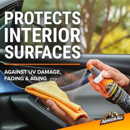 Armor All Car Wash en Car Cleaner Kit - Sluit Glasdoeke, Car Wash & Wax Konsentraat, Beskermingssproei en Bandskuim in