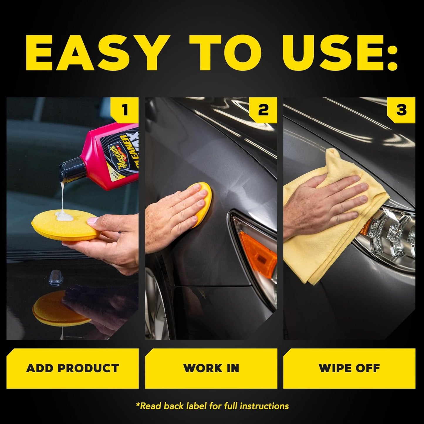 Meguiar's Skoonmaker Vloeibare Motorwas, Maak Skoon, Poleer en Beskerm Maklik om te Gebruik Langdurige Glans - (473 ml)