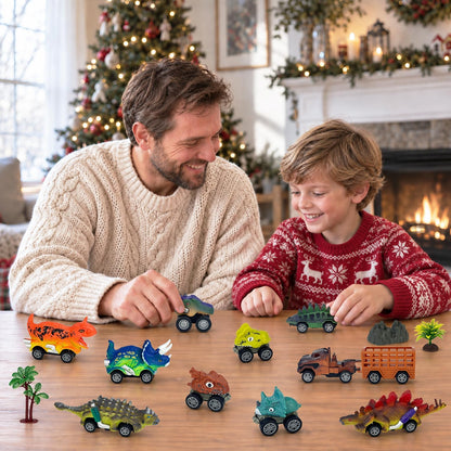 Monster Truck Advent Dinosaur Pull Back Cars for Kids Boys