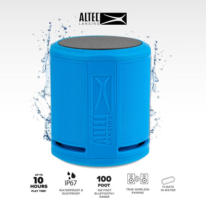 Altec Lansing HydraOrbit - Waterdigte Bluetooth-luidspreker, Liggewig en Draagbare Luidspreker vir Reis- en Buiteluggebruik, Koninklike Blou