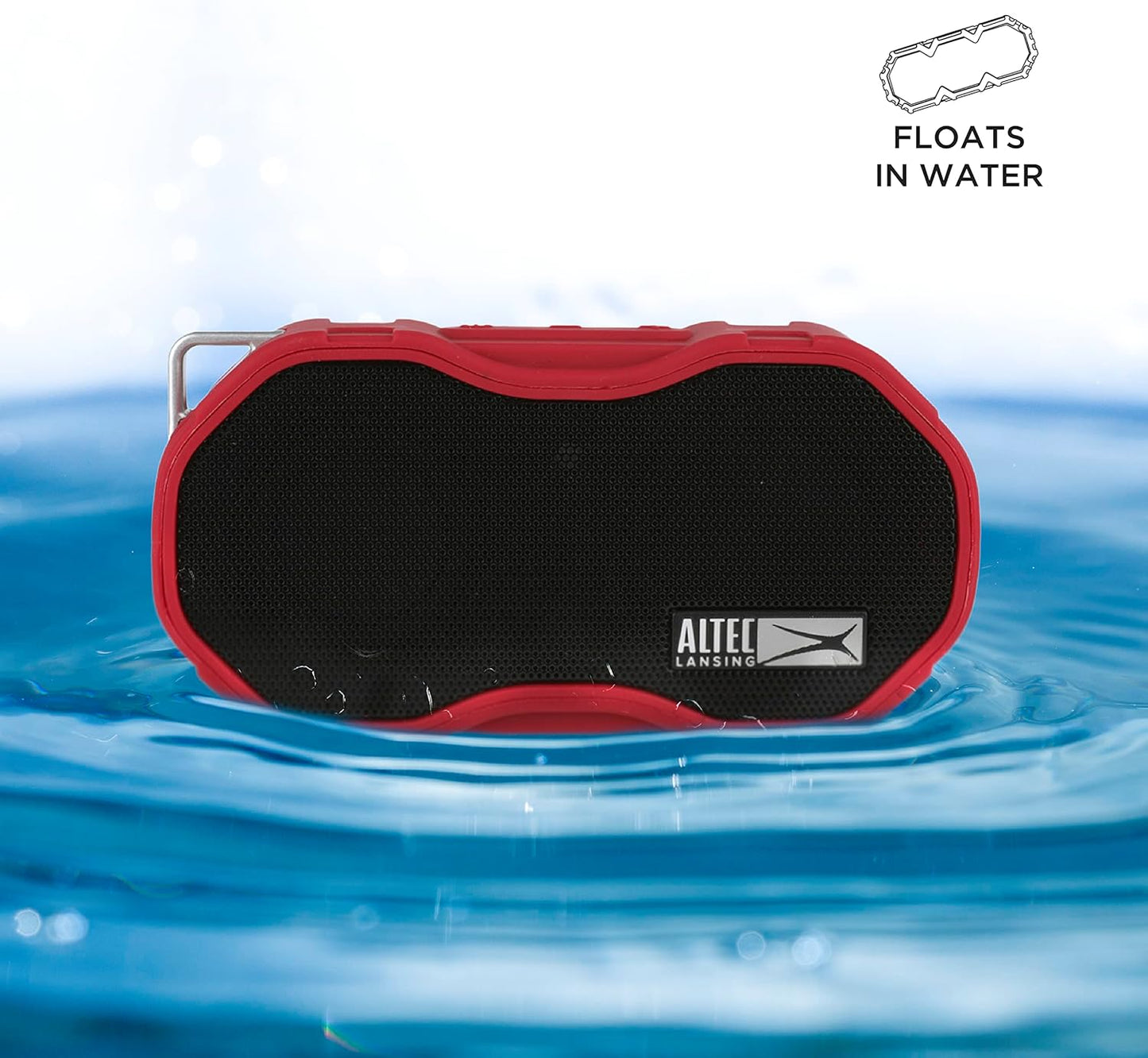Altec Lansing Baby Boom XL - Waterdigte Bluetooth-luidspreker, Draadlose & Draagbare Luidspreker vir Reis & Buitegebruik, Diep Bas & Harde Klank, 2 Pak, Rooi