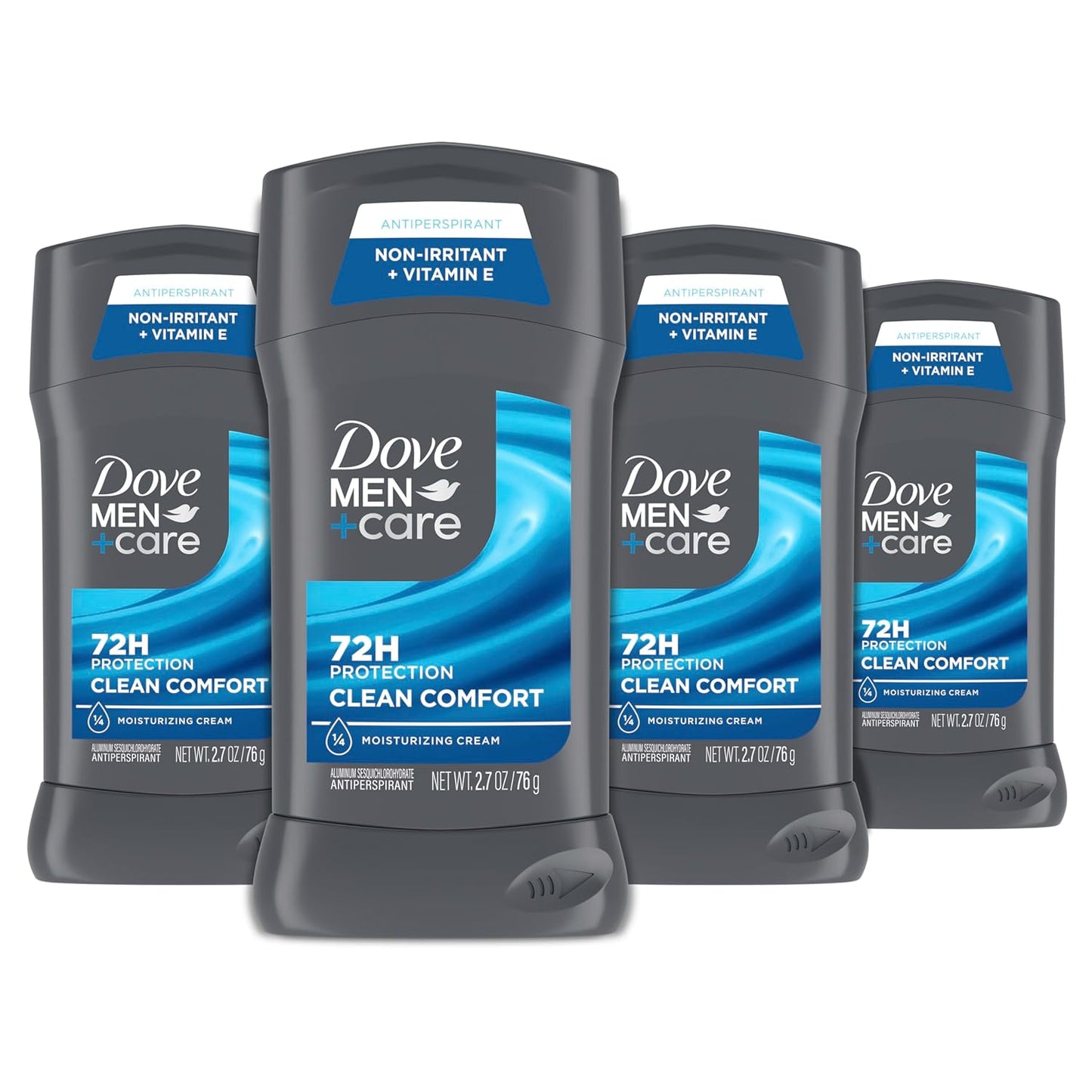 Dove Men Care Antiperspirant Deodorant Stick 72-Hour Sweat & Odor Protection w/ Moisturizing Cream 2.7 oz - (4ct)