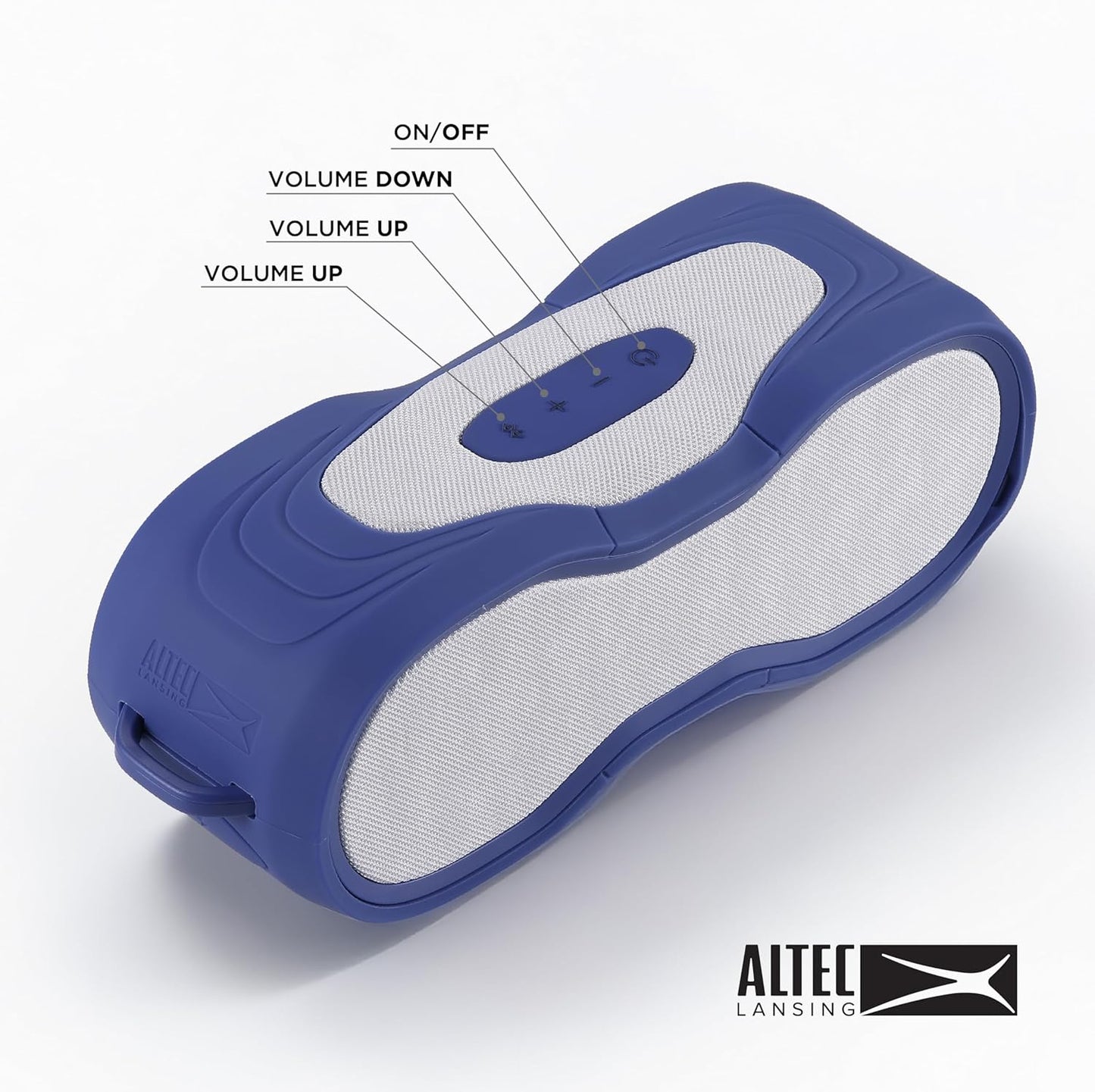 Altec Lansing BoomJacket XL Draadlose Bluetooth-luidspreker, Magnetiese Waterdigte Luidspreker, IPX7 Buitelugluidspreker met 24H Speeltyd, Draagbare Luidspreker met Karabiner, Monteerbaar, Vinnige Laai
