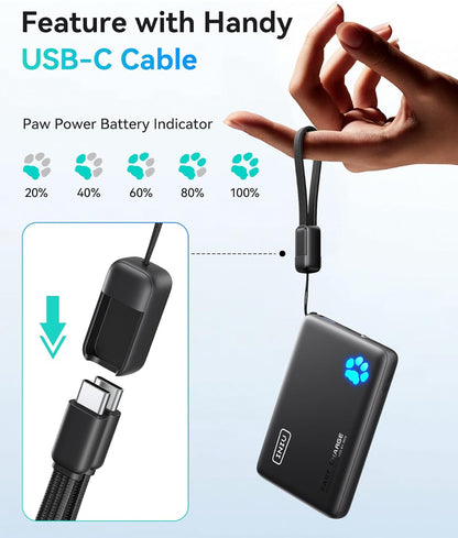 INIU Draagbare Laaier, Ligste 10000mAh 45W PD Kragbank, USB C in&uit Vinniglaai Battery Pak, Eksterne Foon Kragbank Versoenbaar met iPhone 16 15 14 13 Samsung S22 S21 Google iPad ens