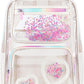 Clear Backpack for Girls Women Transparent Kids Elementary College School Bag Travel Laptop Backpacks Large Bookbags (Off-white)