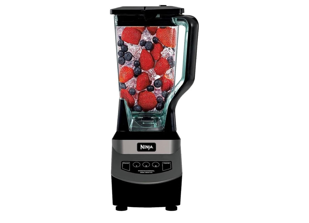 Ninja Blender Crushes Ice  Fruit, and-Veggies, 1000-Watt, Dishwasher Safe - Black (NJ601AMZ)