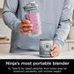 Ninja Blast Max, Portable Blender + Twist & Go, Personal Smoothie, Blend, Ice Crush, 3 Programs, Cordless, 22 oz removable Vessel - SILVER, BC251SL