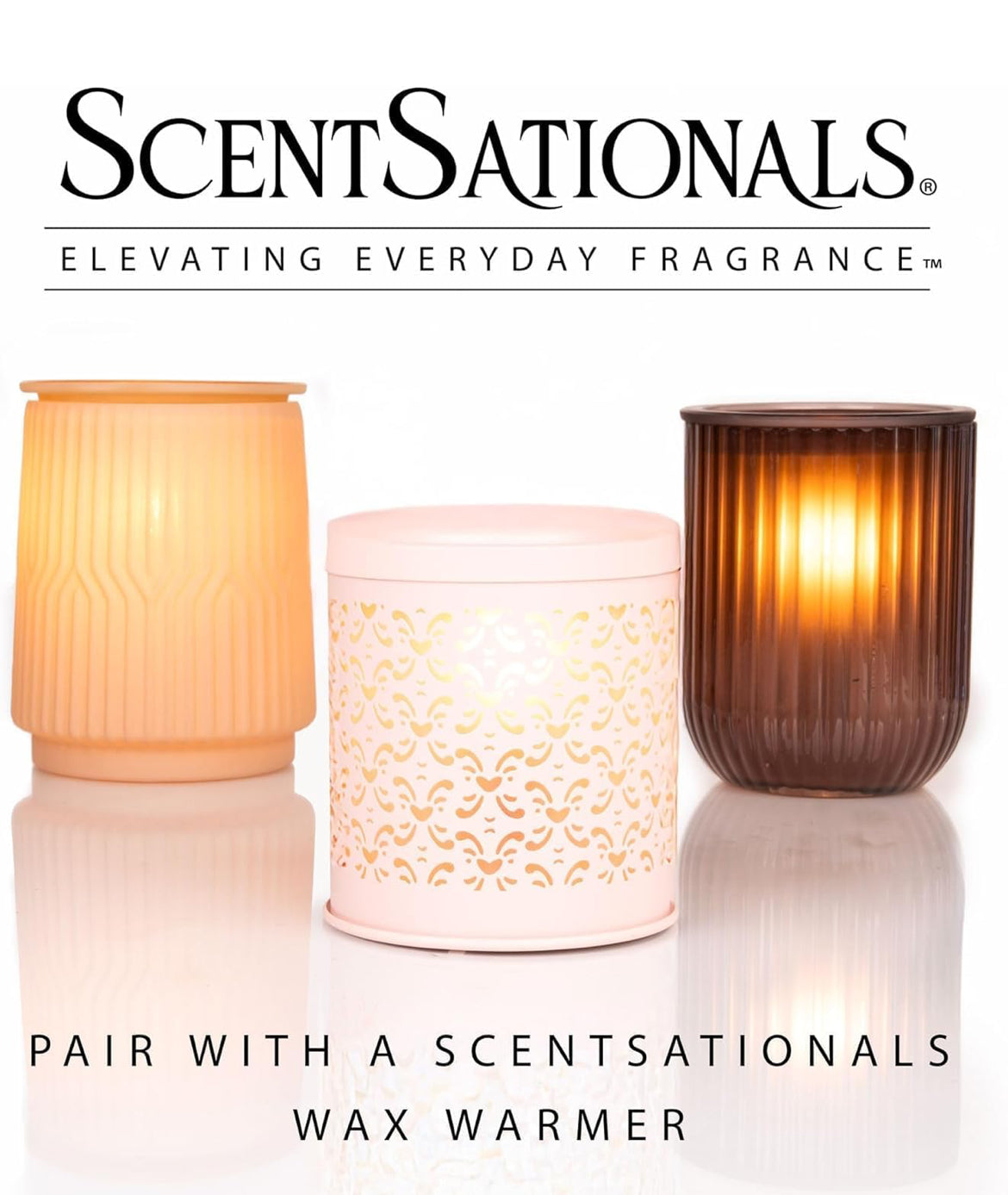 Scentsationals Wax Melts, Wax Cubes Strong Scent - Girlfriend Night - Long Lasting Scented for Warmer, 10oz (Pack of 4)