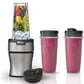 Ninja BN301 Nutri-Blender Plus Compact Personal Blender, 900-Peak-Watt Motor (3) 20 oz. To-Go Cups, (2) Spout-Lids (1) Storage-Lid, Dishwasher Safe - Silver