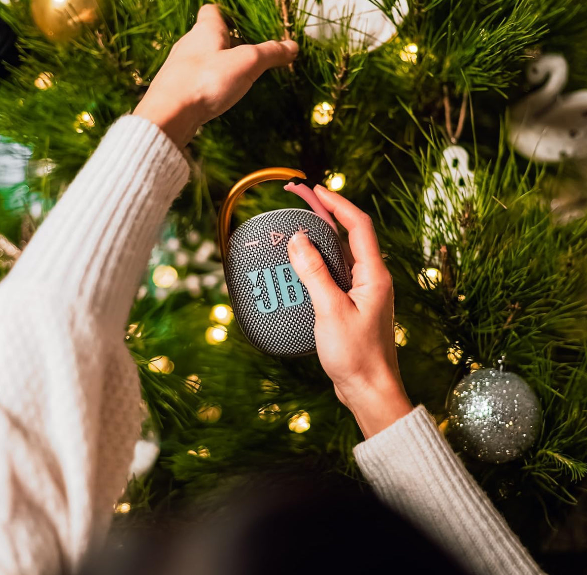 JBL Clip 4 - Portable Mini Bluetooth Speaker, IP67 waterproof and dustproof, 10 hours of playtime - (Grey)