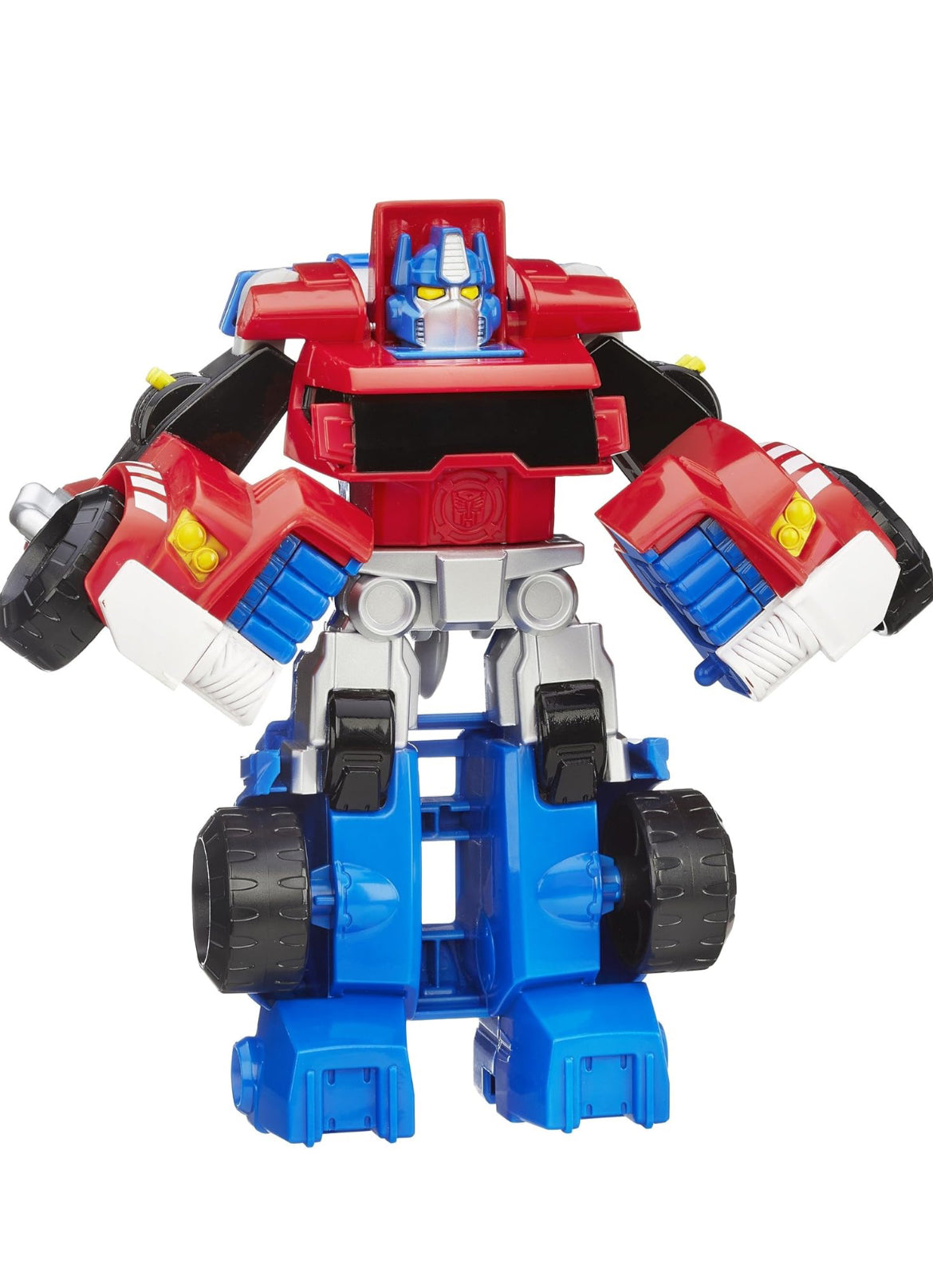 Transformers Playskool Heroes Rescue Bots Optimus Prime, 4.5-Inch Action Figure, Kids Converting Robot Toy, Ages 3+