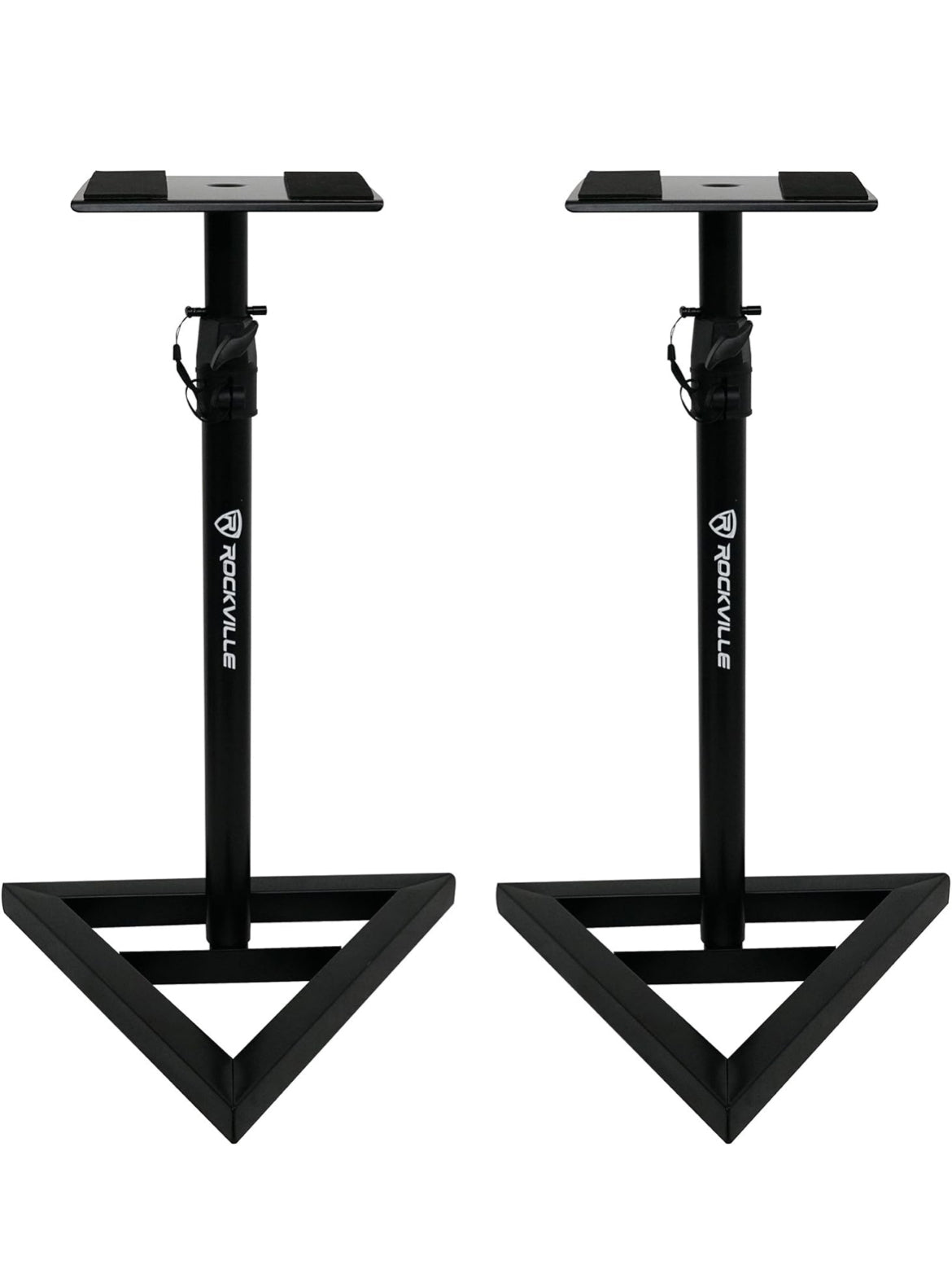 Rockville 2 APM6W 6.5" Powered Studio Monitors+Active 10" Subwoofer+Stands+Pads
